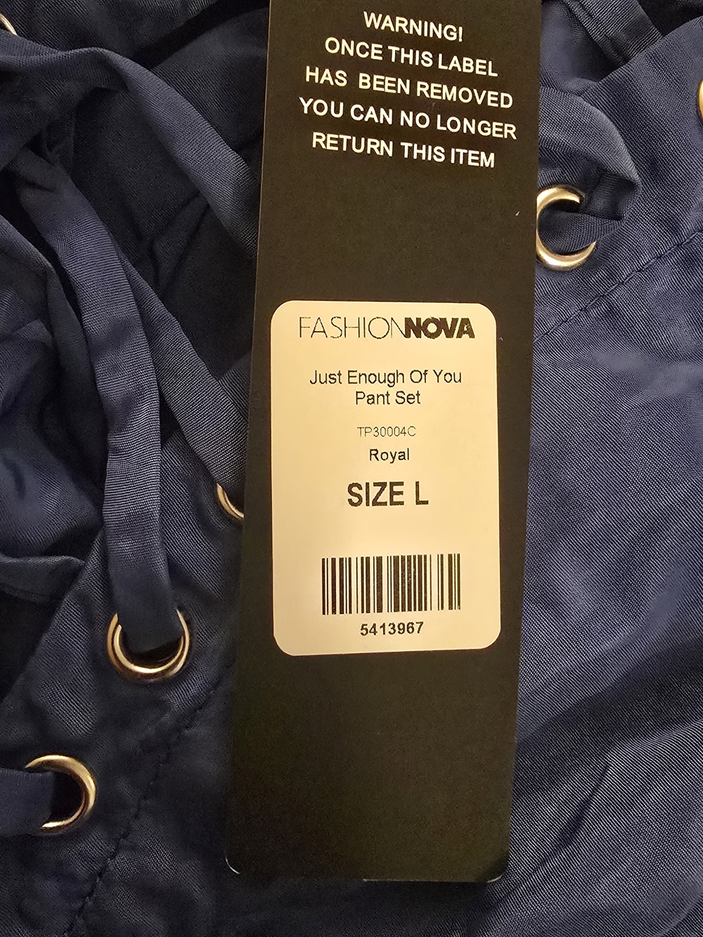 Just Enough Of You Pant Set - Royal - Picture 5 of 5